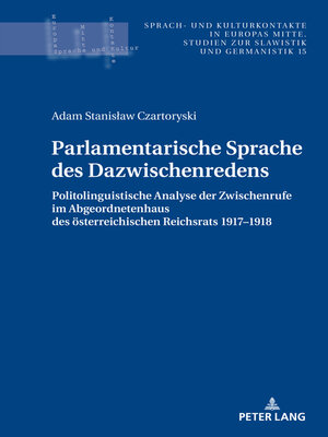 cover image of Parlamentarische Sprache des Dazwischenredens